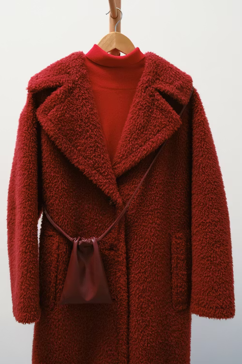 Woman wearing an elegant coat